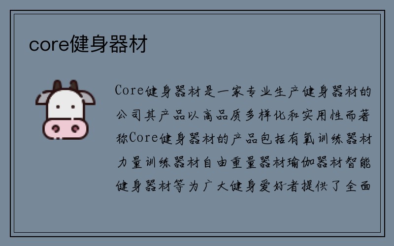 core健身器材